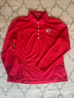 Nike Women's Long-Sleeve Pebble Beach Polo Top - Pink